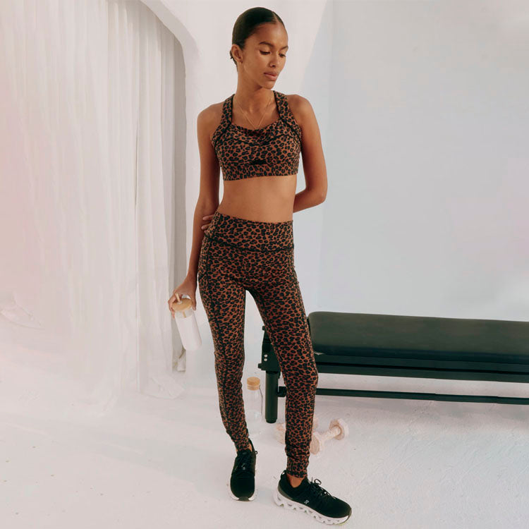 High-Waisted Leopard Leggings for Yoga & Workouts | Compressive Stretch Fabric