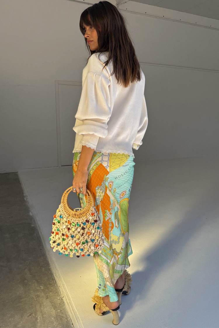 Isla Dorris Skirt | Hand-Painted Viscose Skirt for Summer
