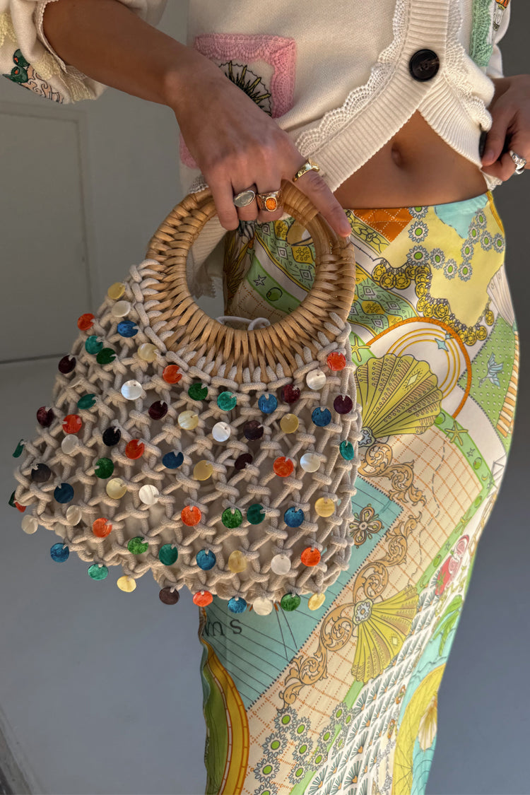 Isla Dorris Skirt | Hand-Painted Viscose Skirt for Summer