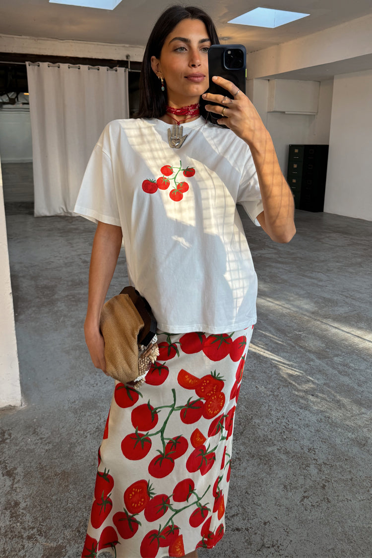 Tomato Print Recipe T-Shirt | Pan Con Tomate Relaxed Fit