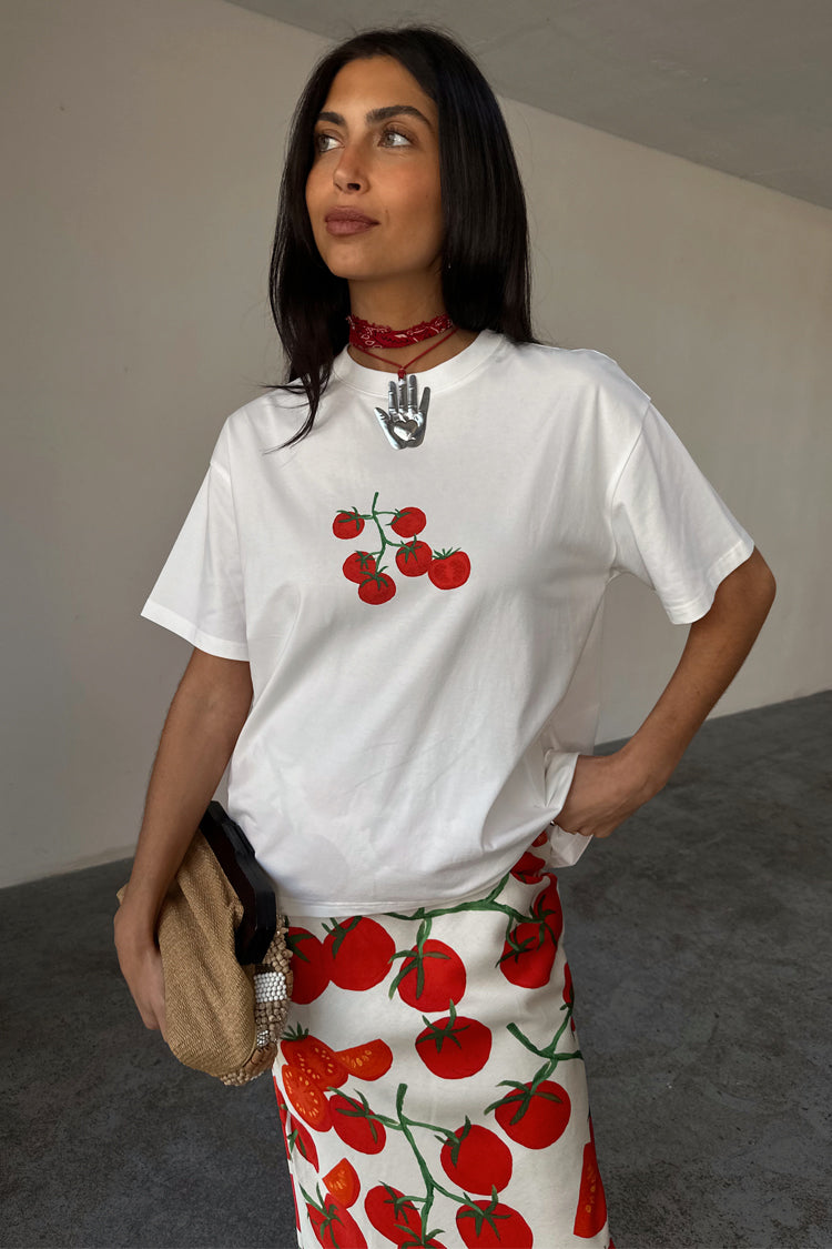 Tomato Print Recipe T-Shirt | Pan Con Tomate Relaxed Fit