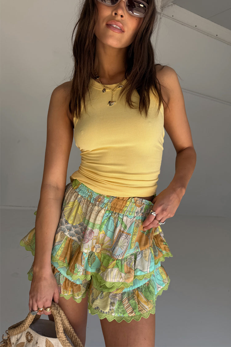 Isla Ruffle Shorts with Lace Trim & Elastic Waist | Summer Style