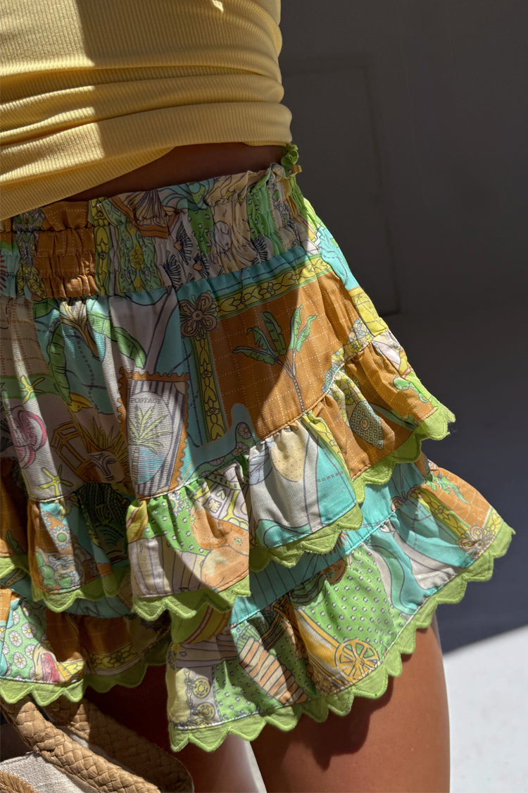 Isla Ruffle Shorts with Lace Trim & Elastic Waist | Summer Style