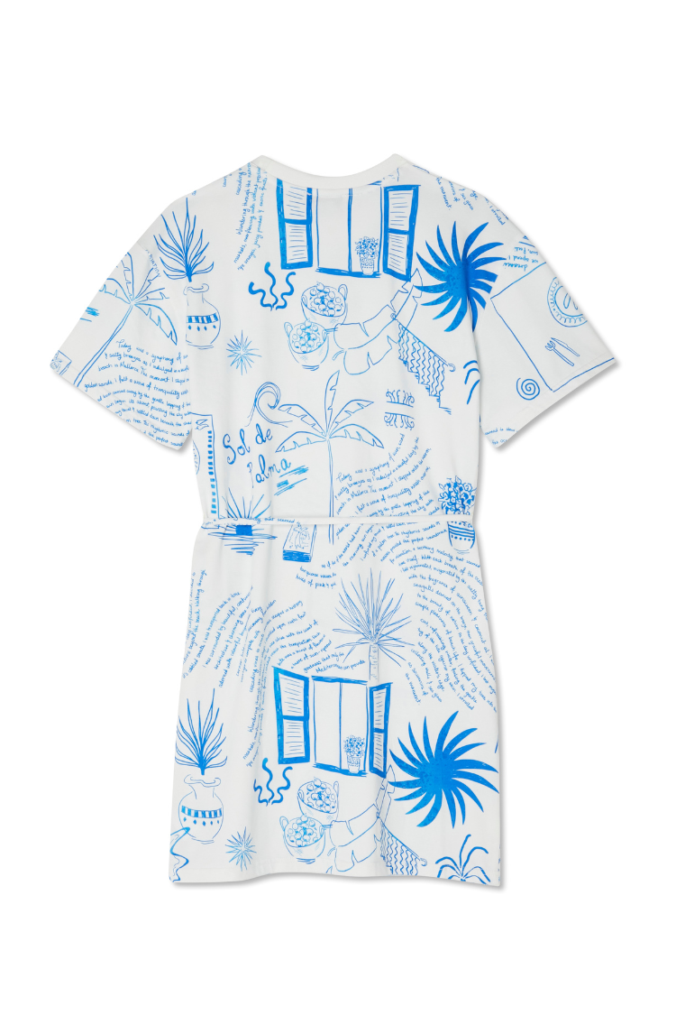 Wrap Tie Mini Dress with Palma Print | NFD X Caetana