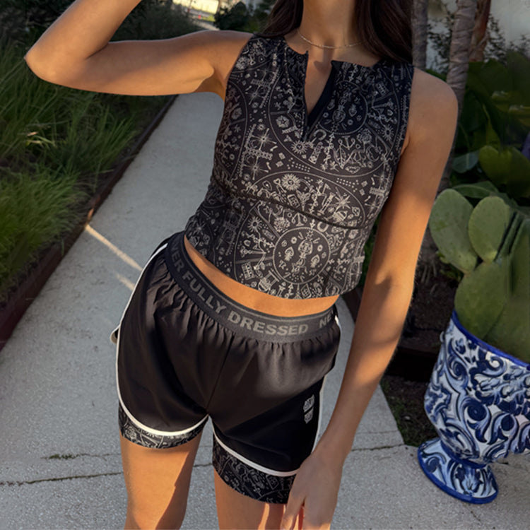 Waterproof Running Shorts with Inner Support & Map Design | Kempton Market