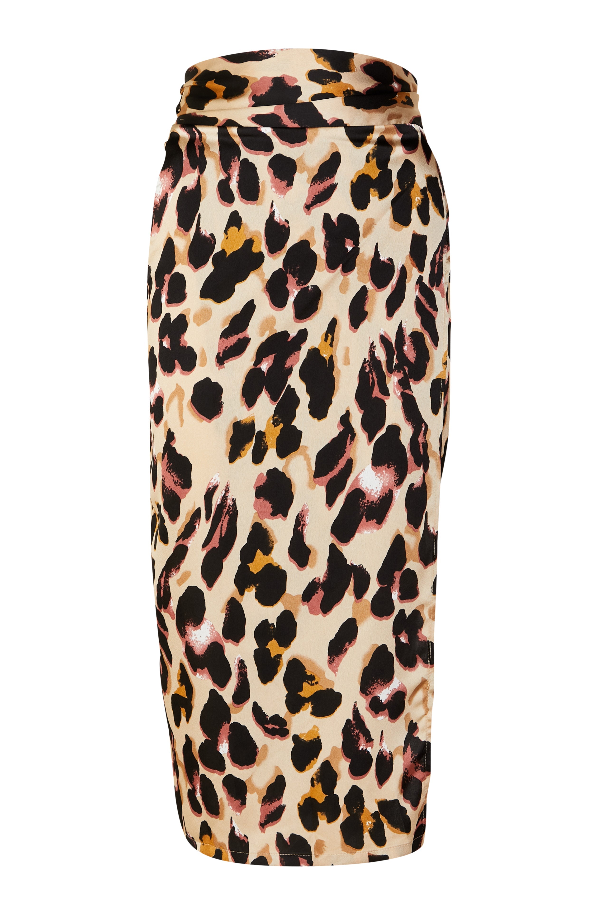 Brown Leopard Print Wrap Skirt with Adjustable Tie | Jaspre