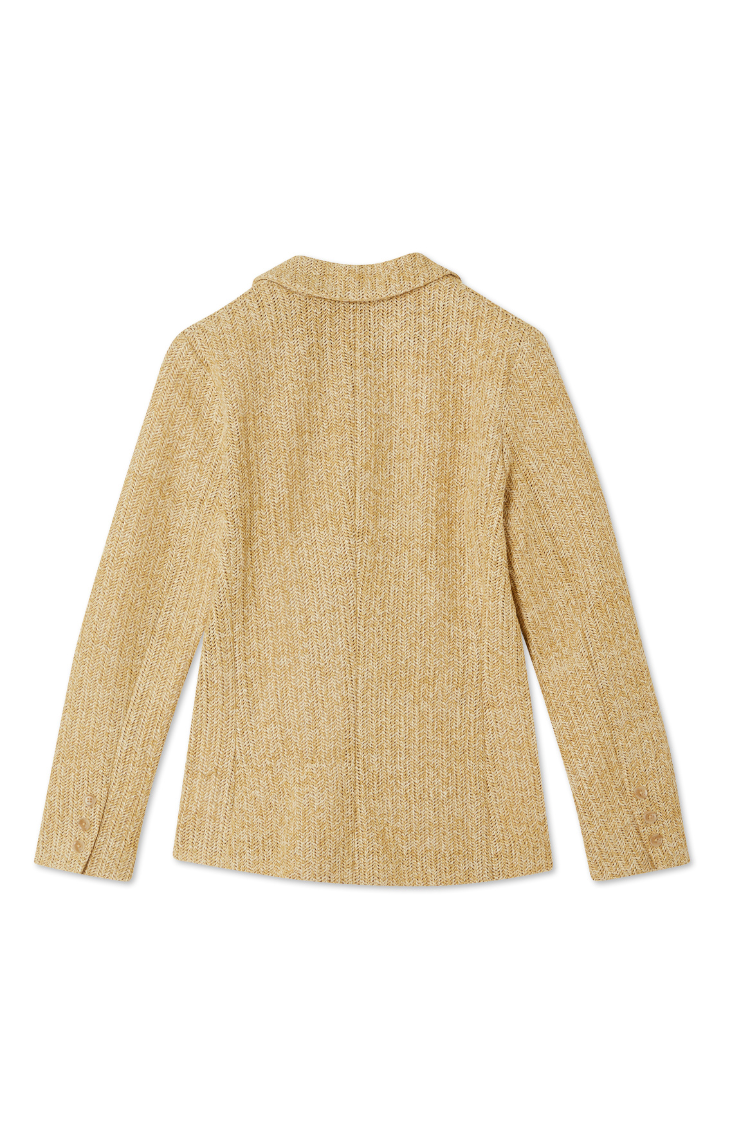 Raffia Blazer for Women - Textured & Breastfeeding Friendly | Structured Spencer Jacket