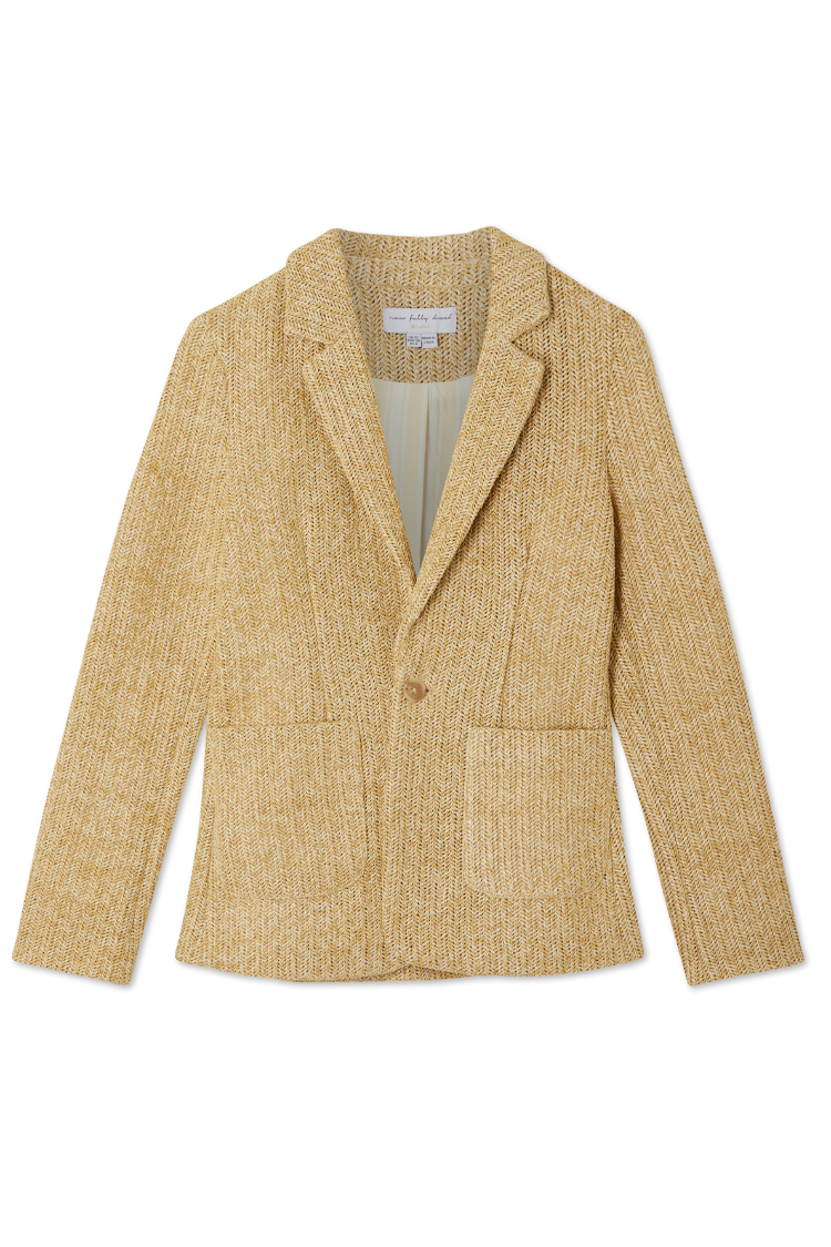 Raffia Blazer for Women - Textured & Breastfeeding Friendly | Structured Spencer Jacket