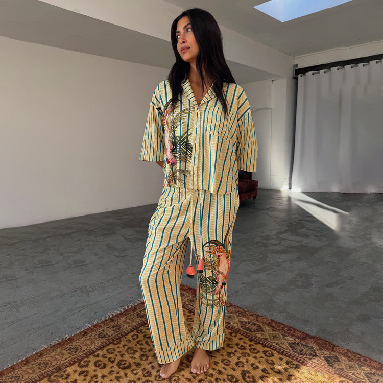 Toucan Print Button Through Set - Breastfeeding Friendly & Eco-Friendly Viscose | NFD