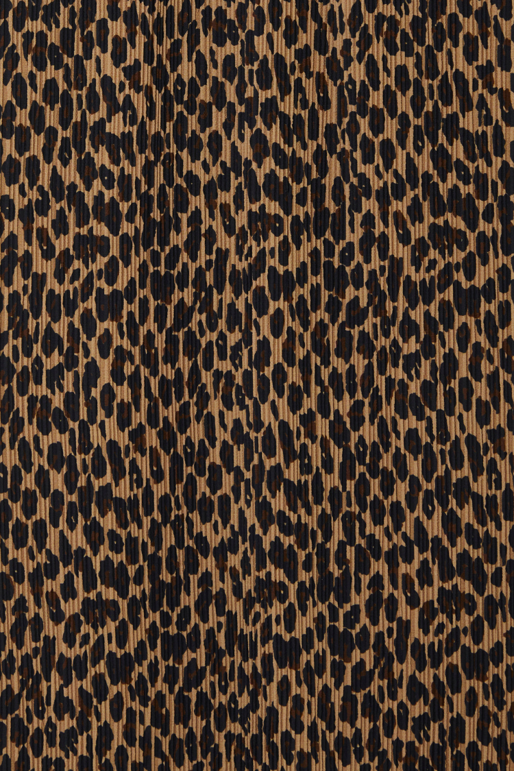 Leopard Print Dress with Tie Waist Belt & Angel Sleeves | Celeste
