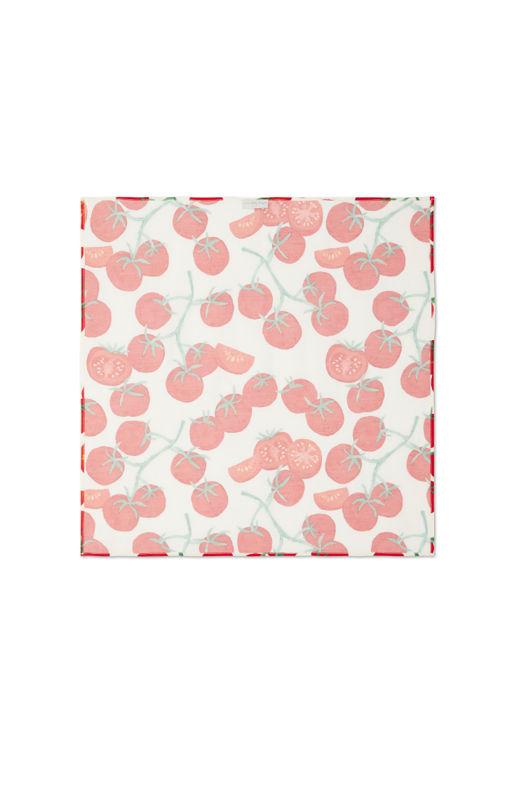 Tomato Print Scarf for Summer & Travel | 100% Viscose