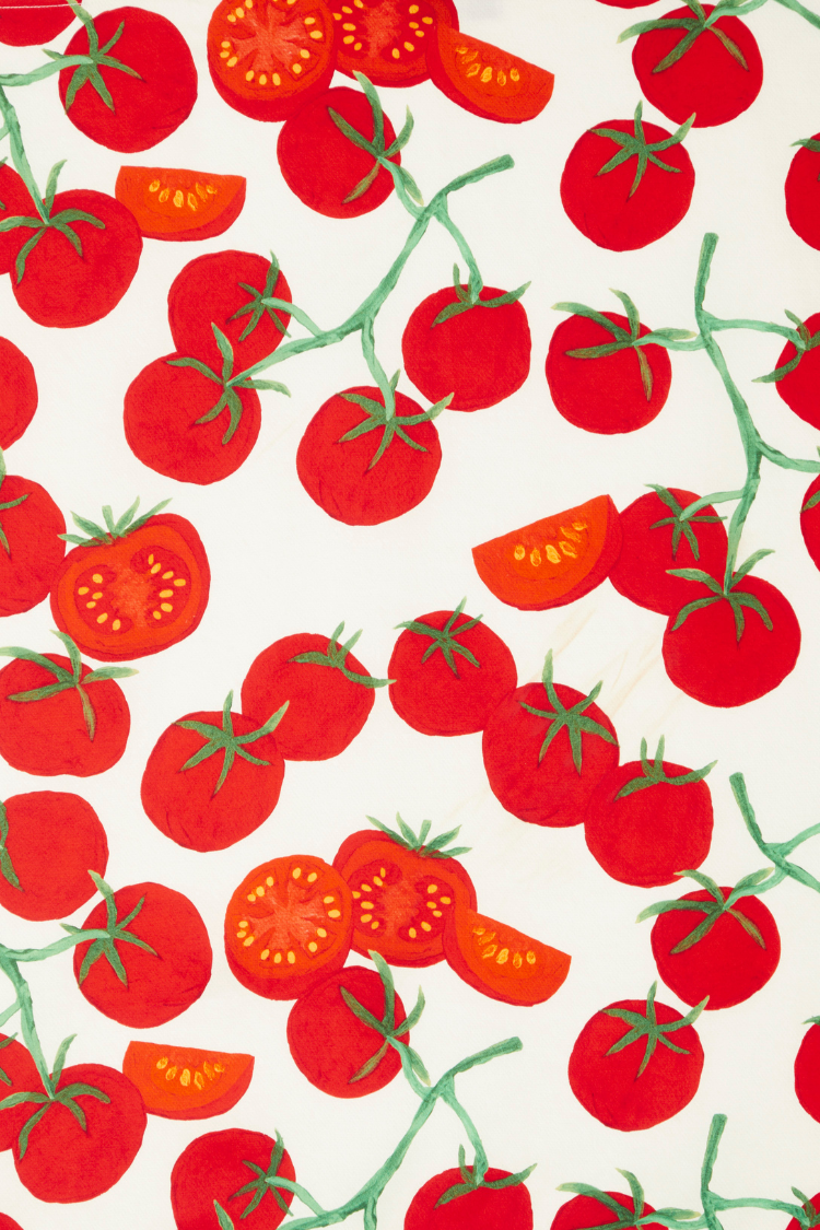 Tomato Print Scarf for Summer & Travel | 100% Viscose