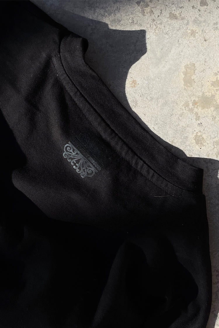 Black Beaded Logo T-shirt with Relaxed Fit | NFD