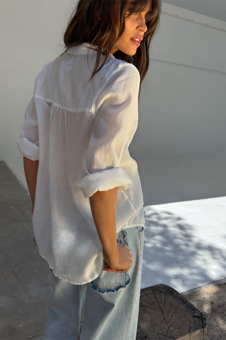 Blue Wide-Leg Jeans with Scallop Pockets | Petite Denim