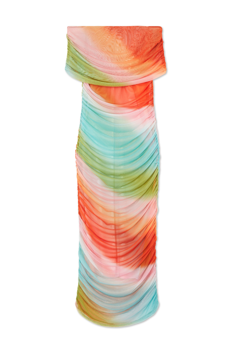 Ombre Mesh Summer Dress with Slip - Stretchy & Sexy Fit