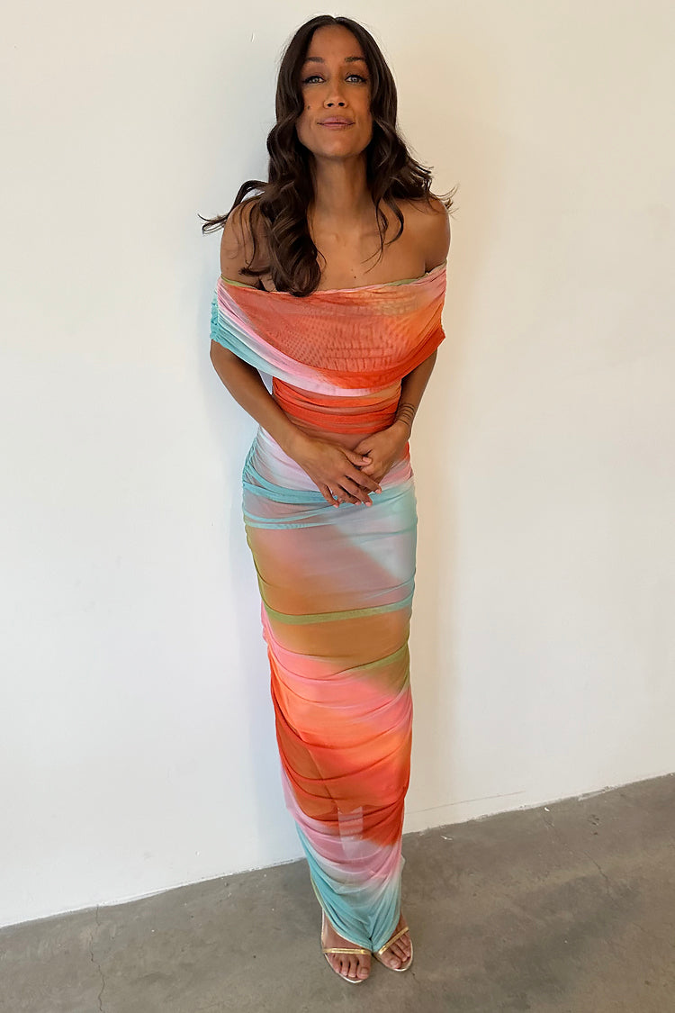 Ombre Mesh Summer Dress with Slip - Stretchy & Sexy Fit