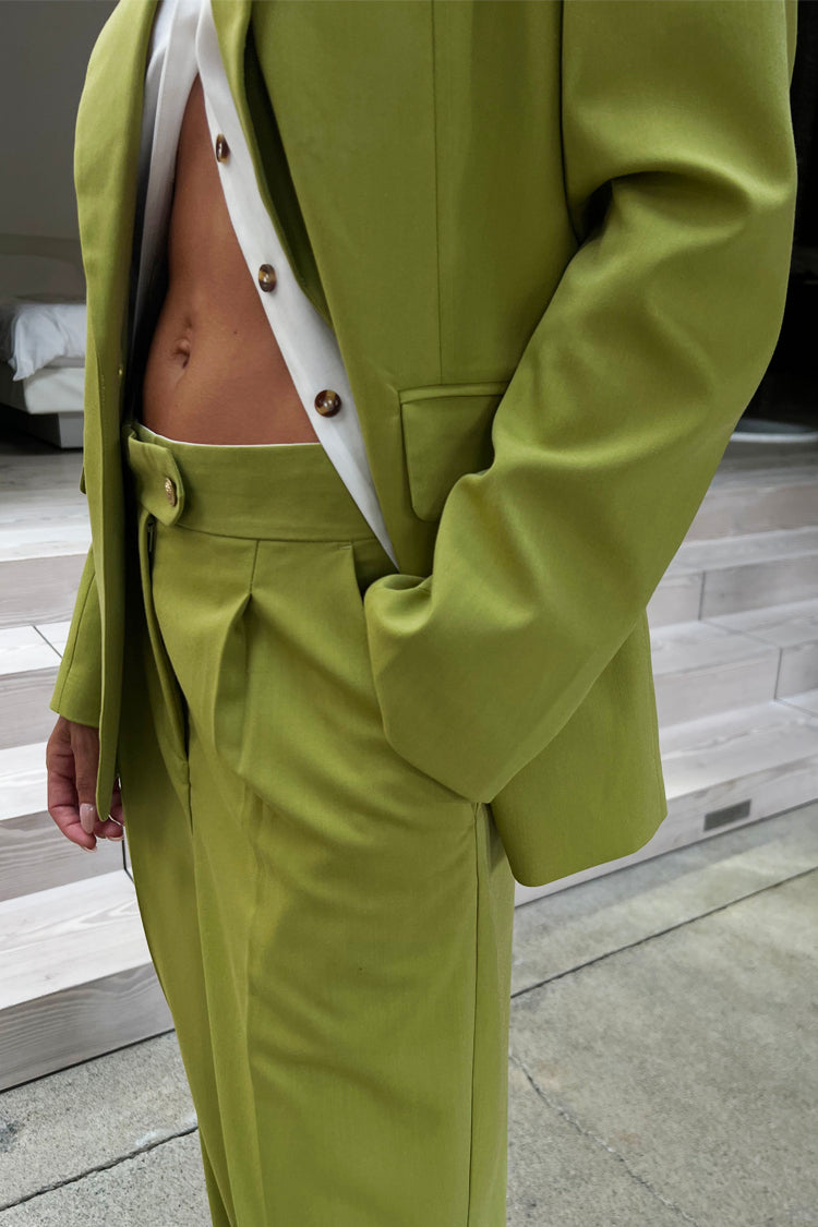 Lime Green Blazer for Women | Button-Up & Breastfeeding Friendly | Taylor