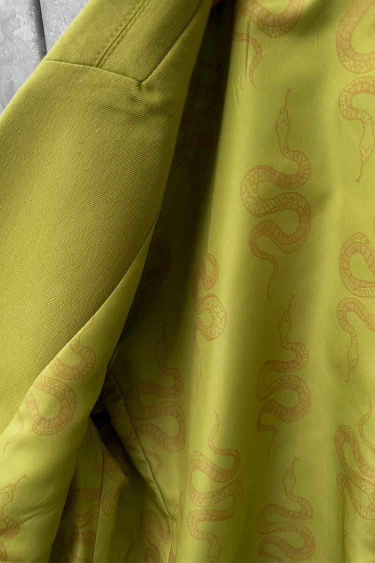 Lime Green Blazer for Women | Button-Up & Breastfeeding Friendly | Taylor