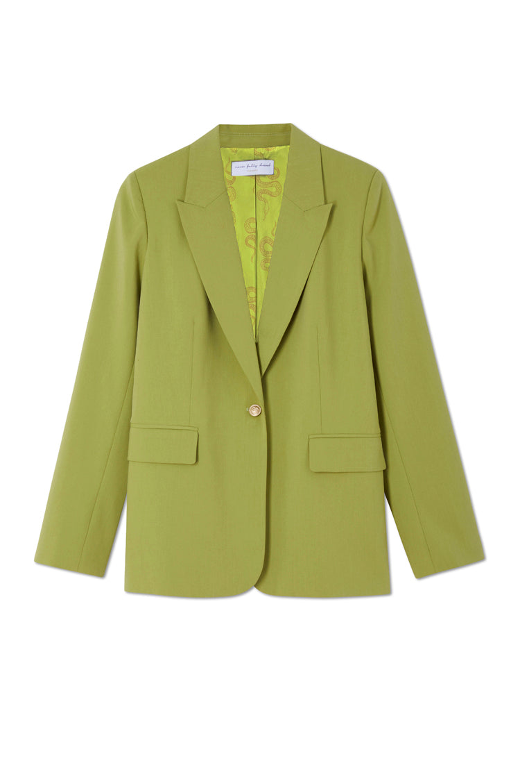 Lime Green Blazer for Women | Button-Up & Breastfeeding Friendly | Taylor
