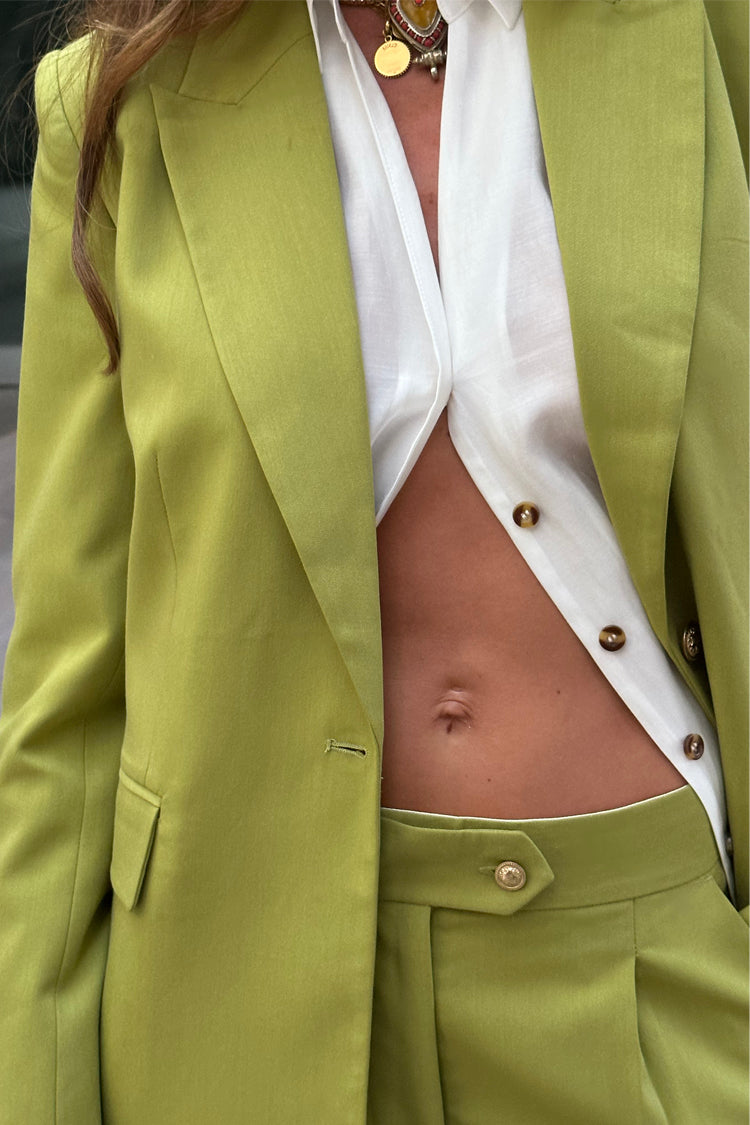 Lime Green Blazer for Women | Button-Up & Breastfeeding Friendly | Taylor