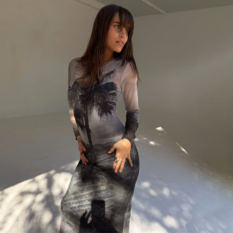 Mesh Dress with Adjustable Slip for Everyday Wear | Mallorca Collection
