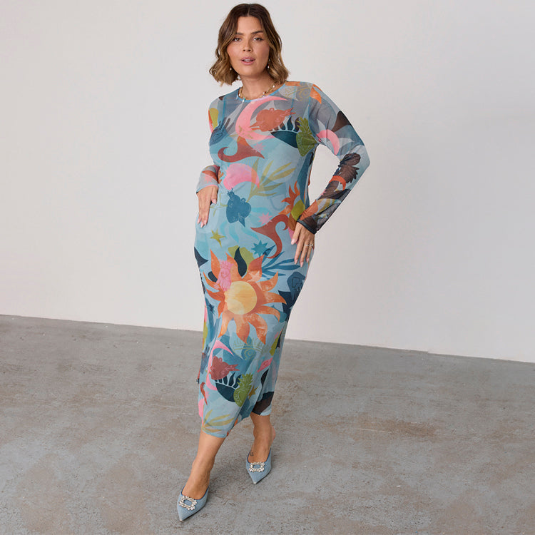 Mesh Dress with Adjustable Slip & Flattering Fit | Balearic Style