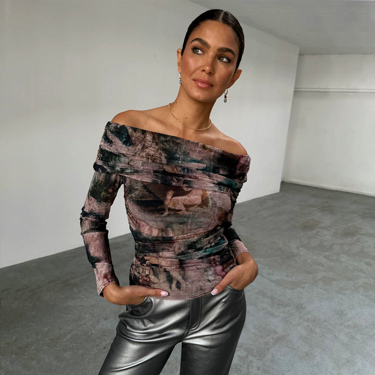 Off Shoulder Mesh Top for Date Night & Casual Wear | Romantic Diaz