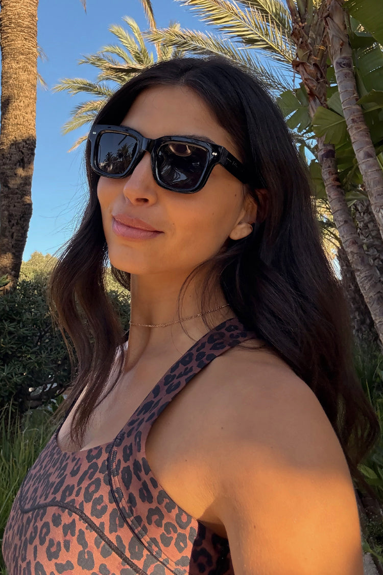 Retro Black Square Sunglasses with UV400 Protection | NFD