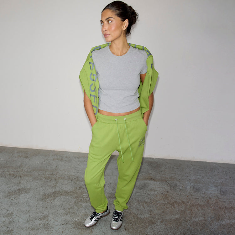 Olive Cotton Joggers with Elastic Waist & Drawstring | NFD