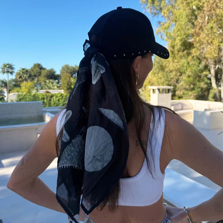 Black Shell Print Bandana for Women | Stylish & Versatile Accessory