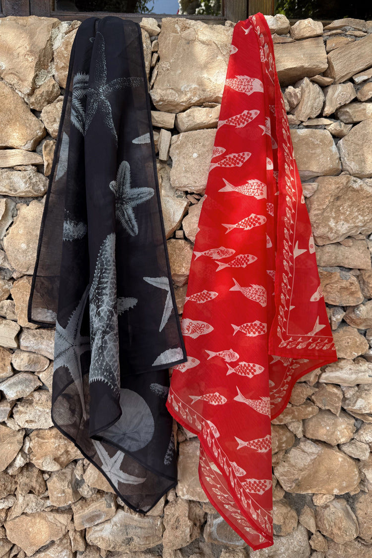 Black Shell Print Bandana for Women | Stylish & Versatile Accessory