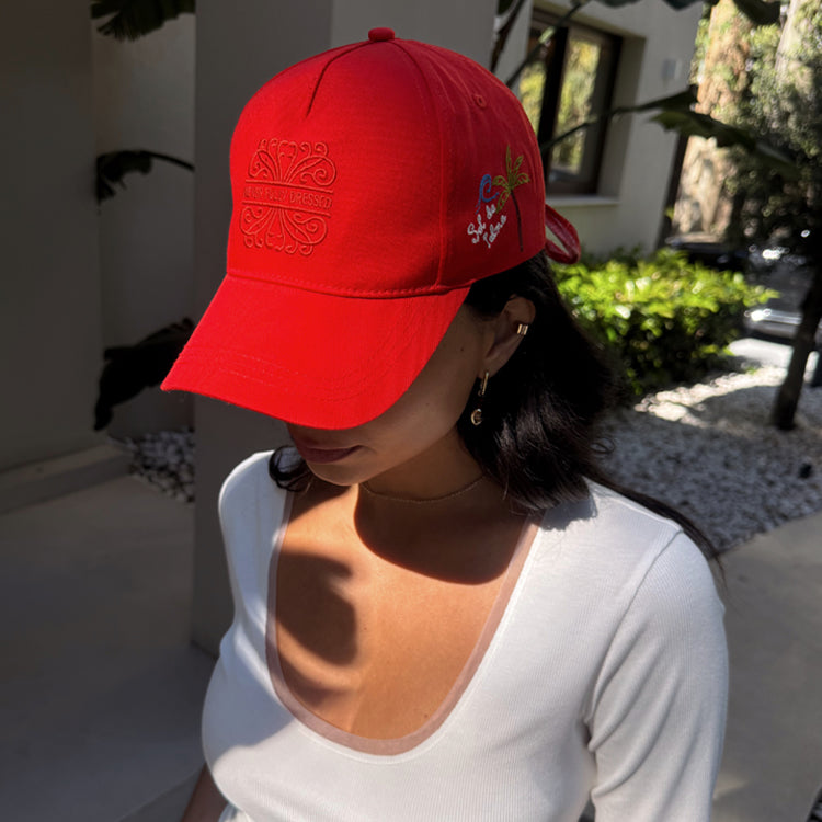 Tomato Bandana Cap for Gym & Vacation | Adjustable Cotton Design